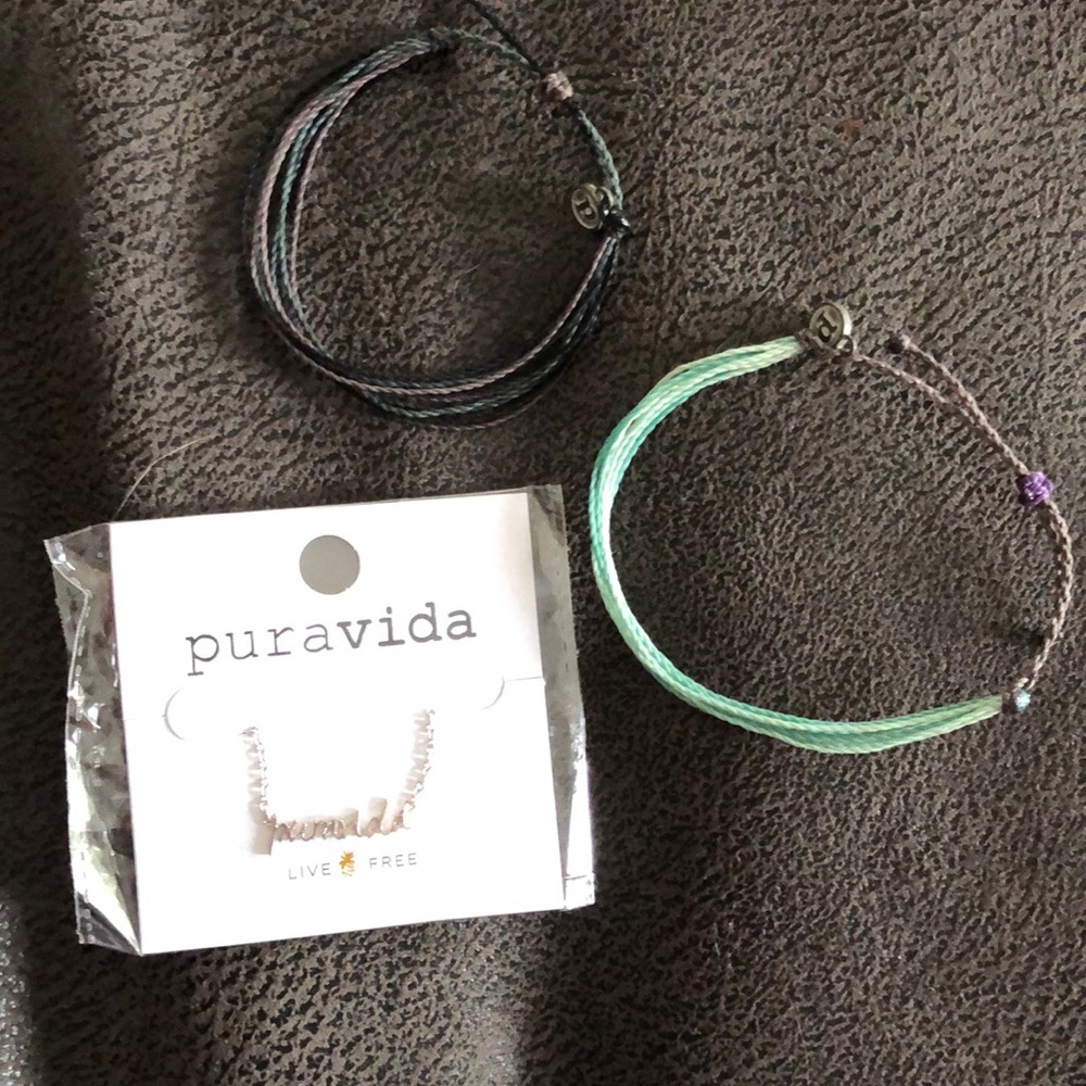 Puravida Necklace (never opened) & Bracelets